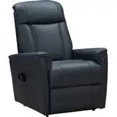 Kayson Power Lift Recliner with Power Headrest, Lumbar & Heat in Ocean Blue Top-Grain Leather